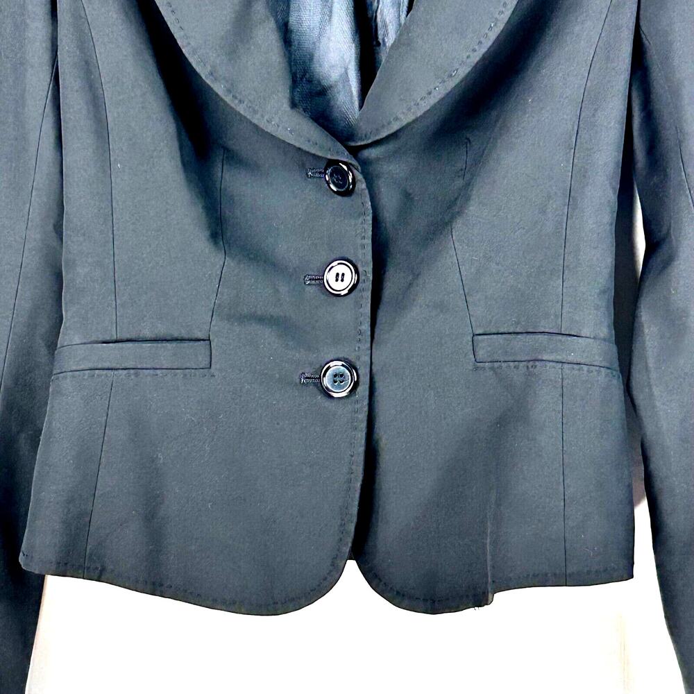 The Limited Jacket Womens 0 Black 3 Button Long Sleeve Single Breasted Blazer - Picture 3 of 11